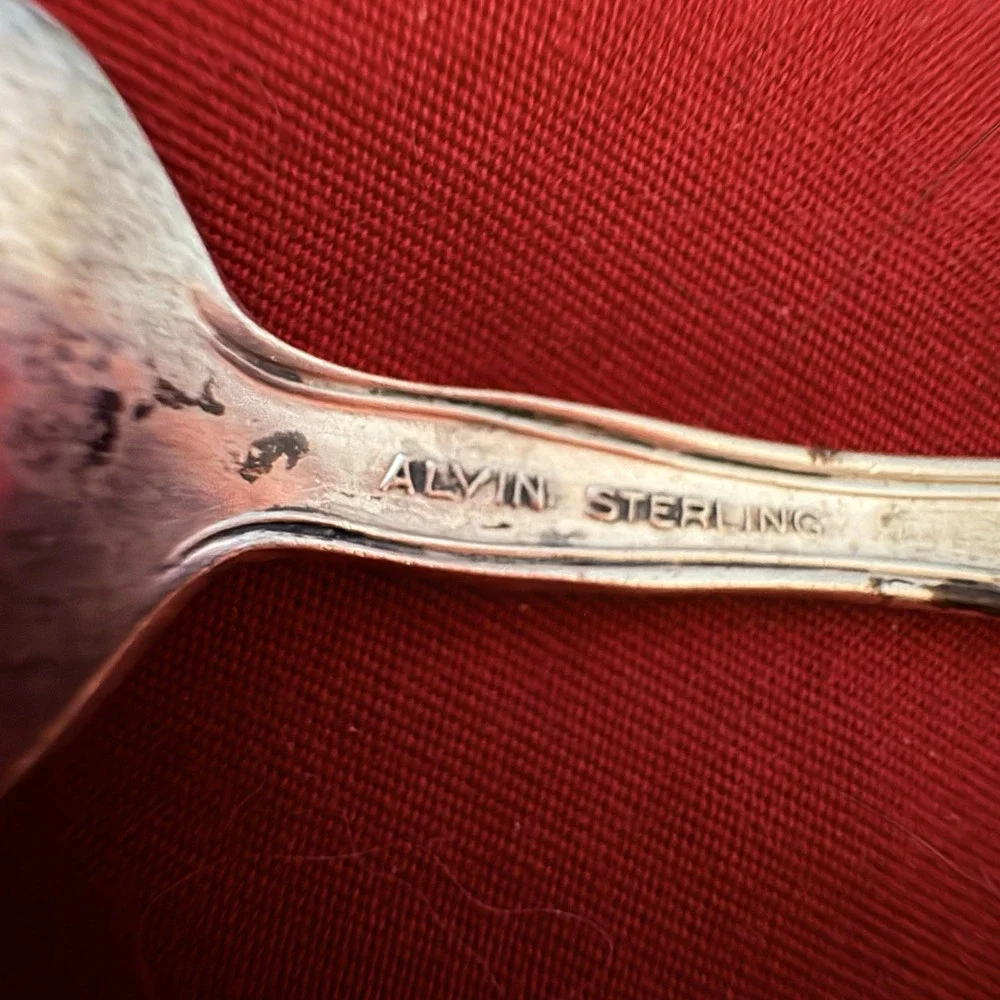 Vintage Alvin Chateau Rose Sterling Silver Baby Fork 4 1/8